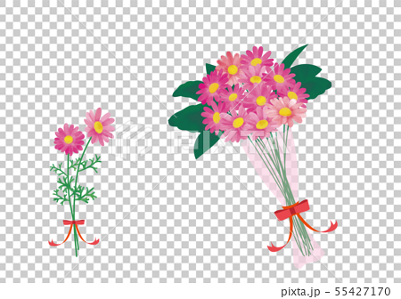 コスモス 花束2のイラスト素材