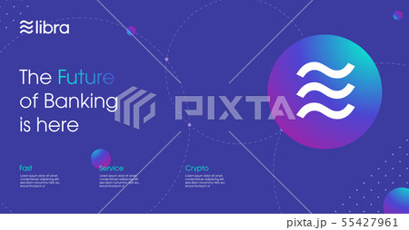 Libra cryptocurrency web template design 55427961