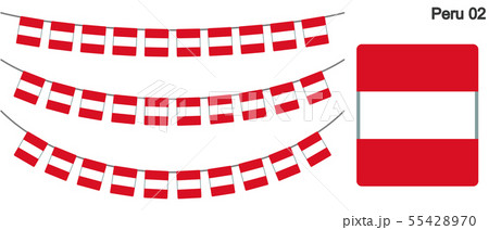 ペルーの旗のガーラーンド　ベクターデータ（bunting garland）