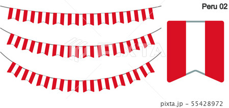 ペルーの旗のガーラーンド　ベクターデータ（bunting garland）