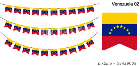ベネズエラの国旗のガーラーンド　ベクターデータ（bunting garland）