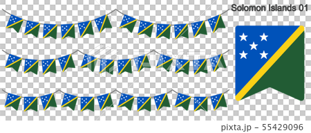 花環矢量標誌(彩旗花環)與所羅門群島的旗幟 花環矢量標誌(彩旗花環)與所羅門群島的旗幟 55429096