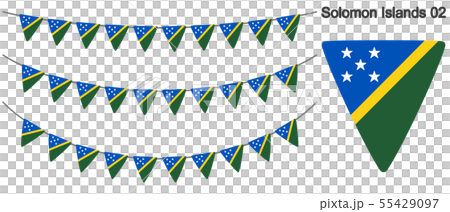 花環矢量標誌(彩旗花環)與所羅門群島的旗幟 花環矢量標誌(彩旗花環)與所羅門群島的旗幟 55429097