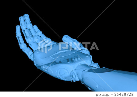 x ray robotic hand with hand palm open x ray robotic hand with hand palm open 55429728