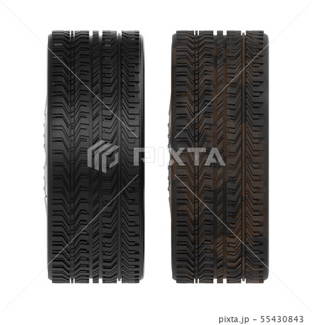 new tire and used tire 55430843
