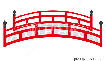 神社 橋のイラスト素材