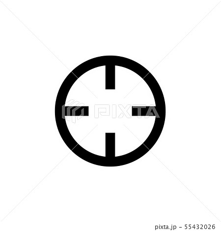 Sniper crosshairs bold icon. Simple gun scope 55432026