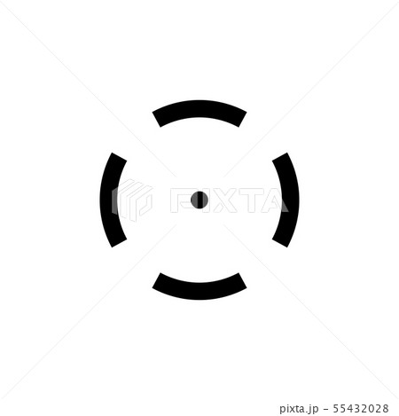 Simple sniper target black icon isolated on white Simple sniper target black icon isolated on white 55432028