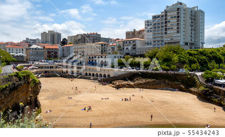 View of Biarritz city by the Atlantic ocean, View of Biarritz city by the Atlantic ocean, 55434243