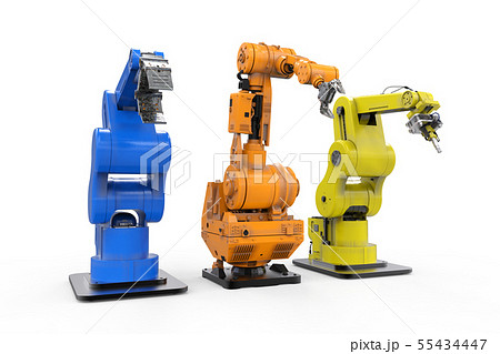 robotic arms in a row 55434447