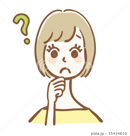 疑問がある女性のイラスト 55434610