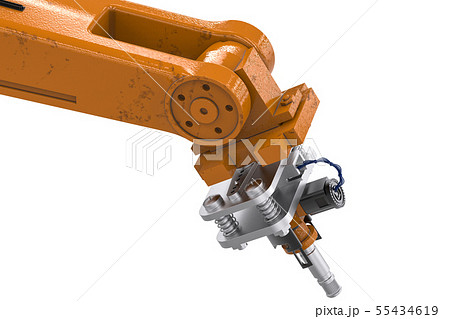 welding robotic arm isolated on white 55434619