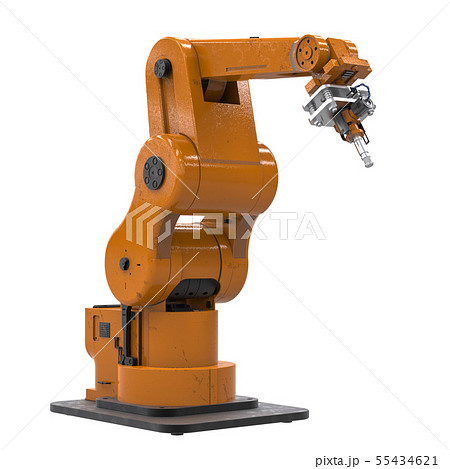 welding robotic arm isolated on white welding robotic arm isolated on white 55434621