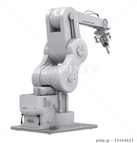 welding robotic arm isolated on white 55434623