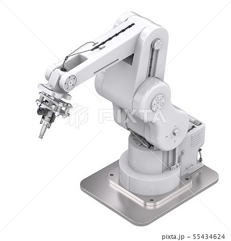 welding robotic arm isolated on white 55434624