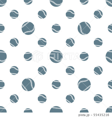 Vector sports seamless pattern with baseball balls 55435216