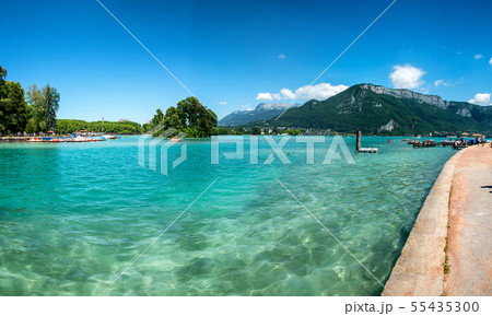 view of Lake Annecy in the French Alps view of Lake Annecy in the French Alps 55435300