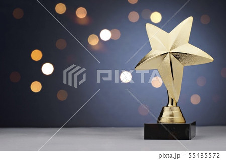Gold star trophy for a winner or champion 55435572