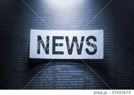 News lettering on black sheet News lettering on black sheet 55435674