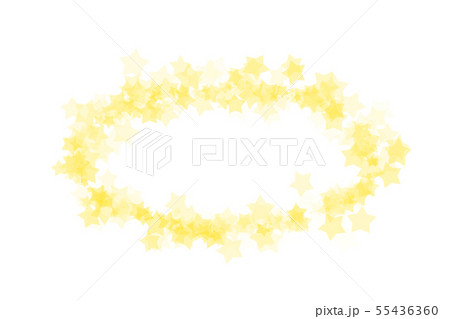 星 フレーム丸 黄色のイラスト素材