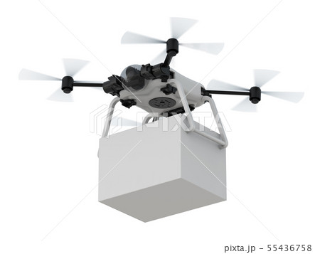 delivery drone with box 55436758