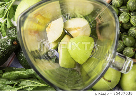 Healthy nutrition and detox from green raw food 55437639