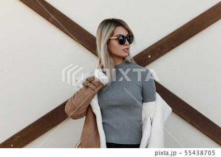 Young attractive hipster girl 55438705