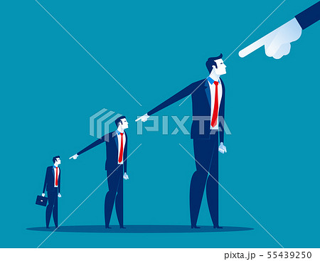 Business people lay the blame at someone. Concept Business people lay the blame at someone. Concept 55439250