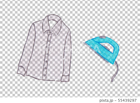 Yシャツとアイロン　カラー　色鉛筆 55439297