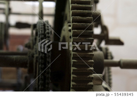 old ancient tower clock mechanism detail old ancient tower clock mechanism detail 55439345