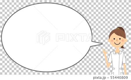 Nurse making OK sign Speech Nurse making OK sign Speech 55440809
