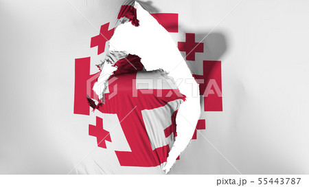 Damaged Jerusalem cross flag 55443787