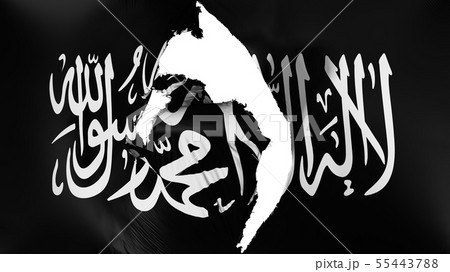 Damaged Black Jihad flag 55443788