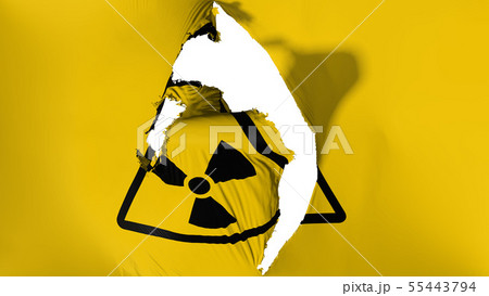 Damaged Radiation flag Damaged Radiation flag 55443794
