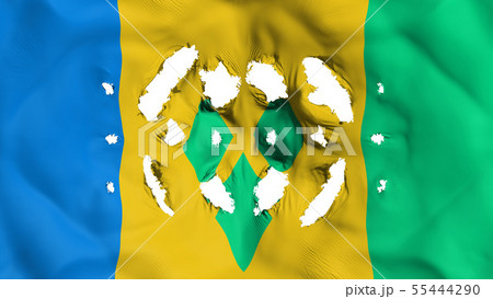Saint Vincent and Grenadines flag with a small Saint Vincent and Grenadines flag with a small 55444290