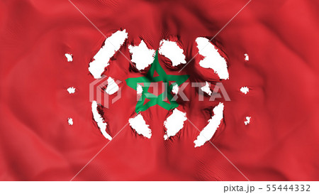 Morocco flag with a small holes Morocco flag with a small holes 55444332