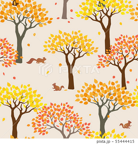 Forest on autumn mood seamless pattern Forest on autumn mood seamless pattern 55444415
