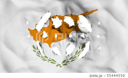 Cyprus flag with a small holes 55444550