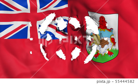 Bermuda flag with a small holes Bermuda flag with a small holes 55444582