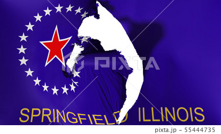 Damaged Springfield capital city flag 55444735