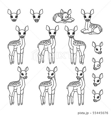 vector line cartoon animal clip art vector line cartoon animal clip art 55445076