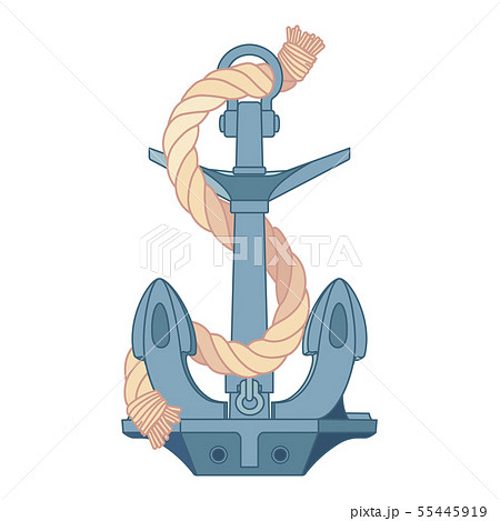 vector flat outline sea icon Anchor 55445919