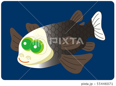 デメニギス 深海魚 キャラクター イラスト 55446071