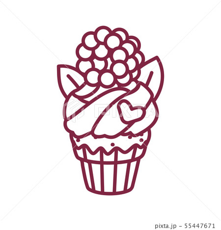 vector cute cupcake sweets art 55447671