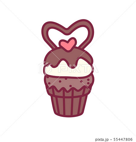 vector cute cupcake sweets art vector cute cupcake sweets art 55447806