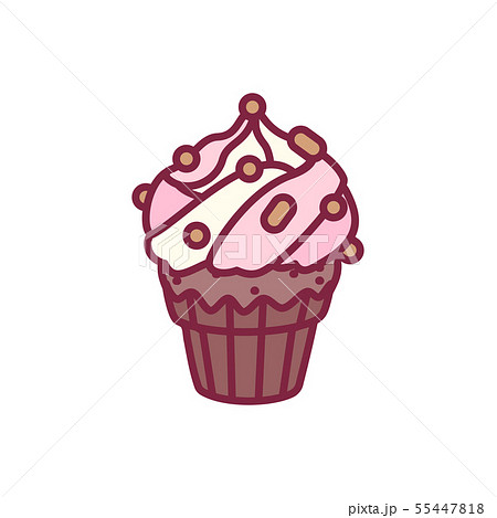 vector cute cupcake sweets art 55447818
