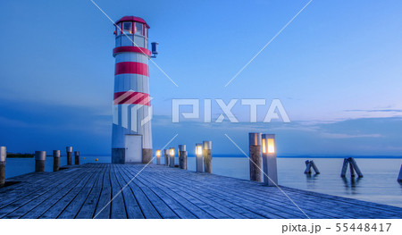 red striped lighthouse red striped lighthouse 55448417