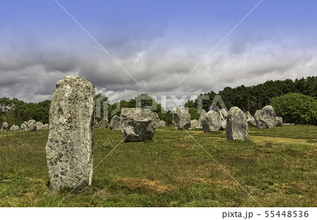 Carnac stones in Carnac, France Carnac stones in Carnac, France 55448536
