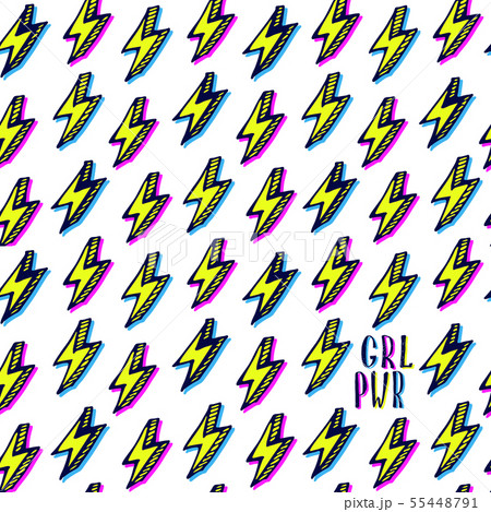 Girl power, feminism quotes. Doodle vector 55448791