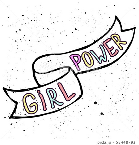 Girl power quotes and illustrations. hand drawn 55448793